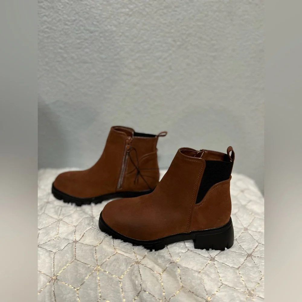 MIA Tan‎ Ankle Boots with Black Sole